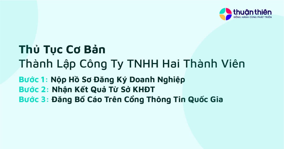 Thủ tục thành lập công ty TNHH hai thành viên trở lên