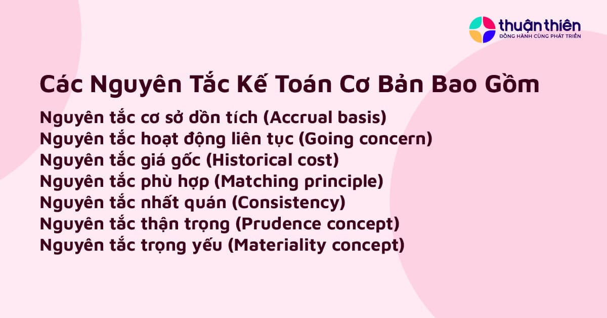 7 nguyên tắc kế toán cơ bản