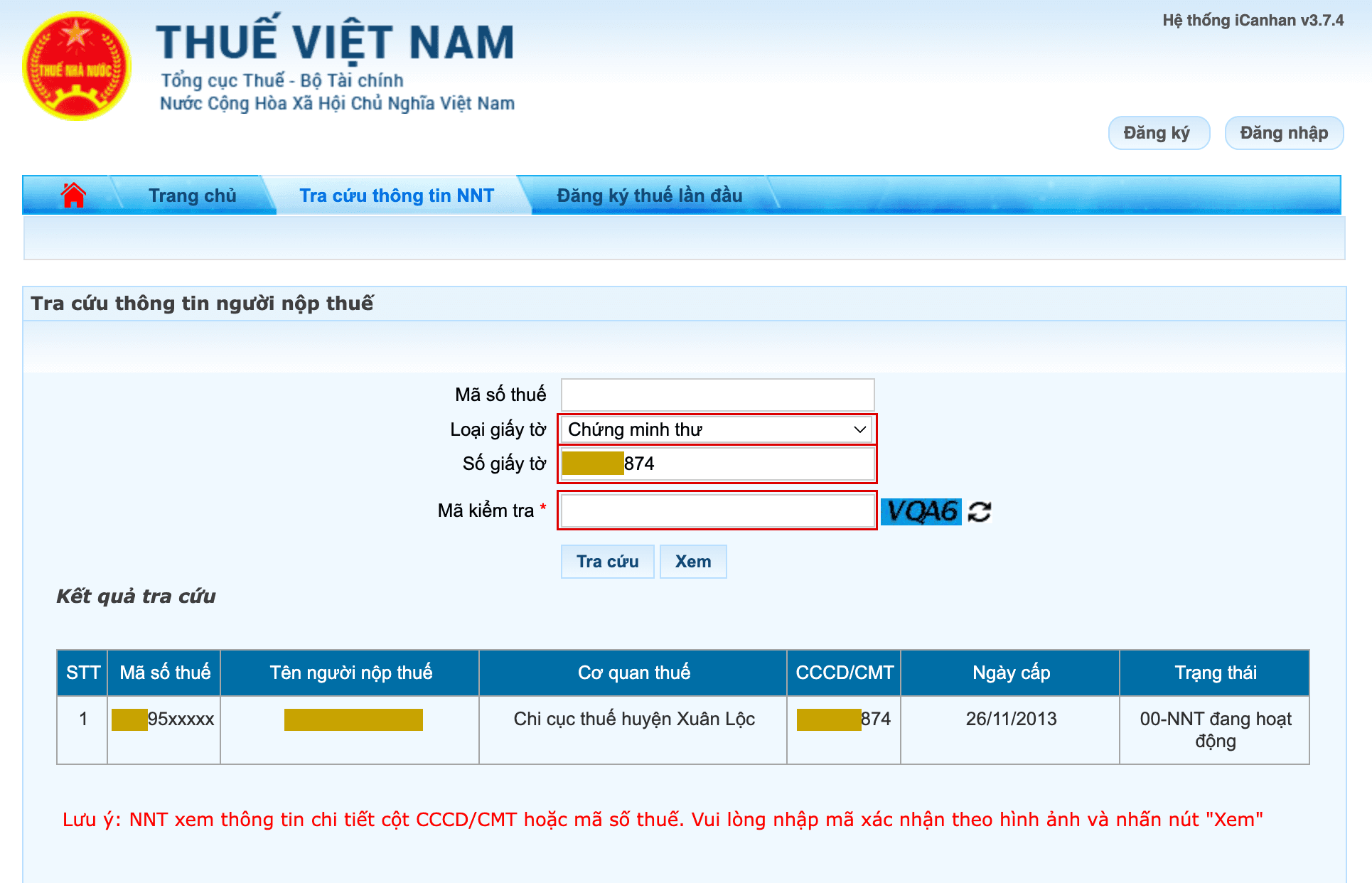 Bước 3 điền thông tin