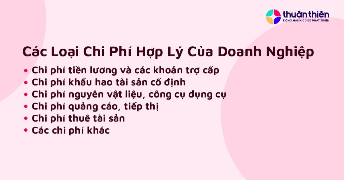 Các loại chi phí hợp lý của doanh nghiệp