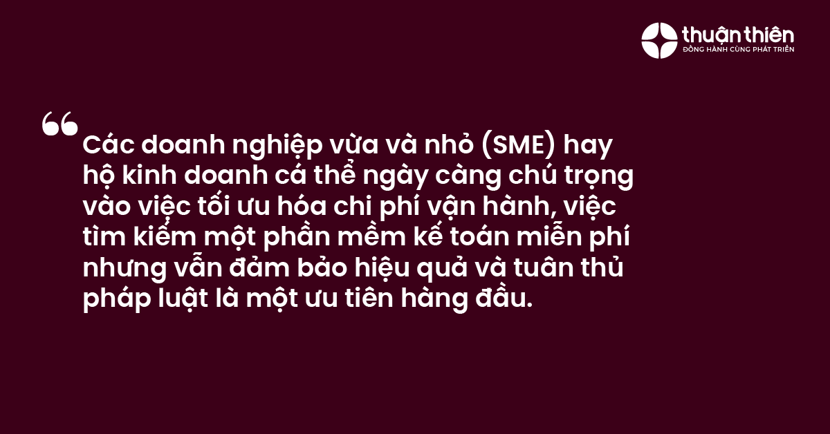 Các doanh nghiệp vừa và nhỏ (SME) hay hộ kinh doanh cá thể ngày càng chú trọng vào việc tối ưu hóa chi phí vận hành, việc tìm kiếm một phần mềm kế toán miễn phí nhưng vẫn đảm bảo hiệu quả và tuân thủ pháp luật là một ưu tiên hàng đầu.