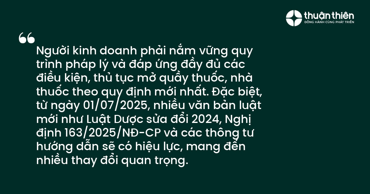 Người kinh doanh phải nắm vững quy trình pháp lý và đáp ứng đầy đủ các điều kiện, thủ tục mở quầy thuốc, nhà thuốc theo quy định mới nhất.
