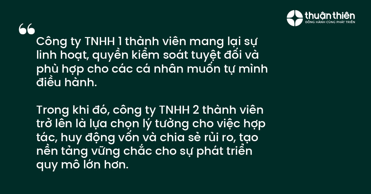 Việc so sánh công ty TNHH giúp bạn có cái nhìn bao quát và toàn diện, giúp bạn dễ dàng lựa chọn tuỳ mục đích của mình