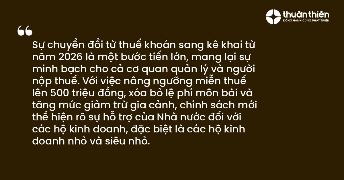 Chính sách mới thể hiện rõ sự hỗ trợ của Nhà nước đối với các hộ kinh doanh, đặc biệt là các hộ kinh doanh nhỏ và siêu nhỏ.